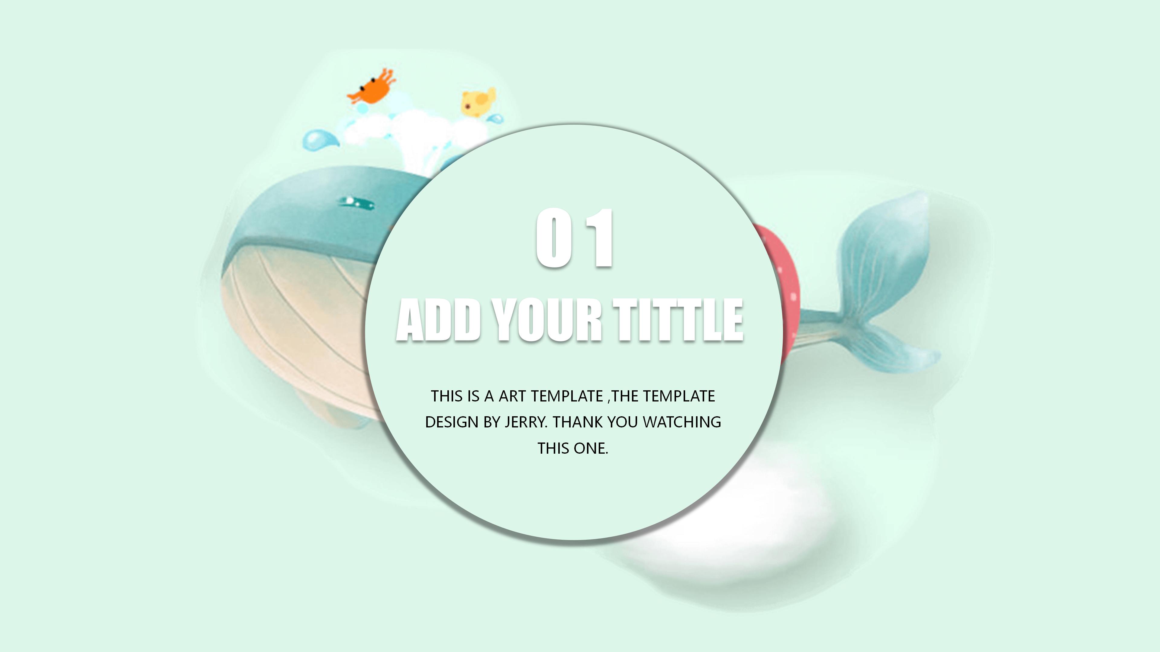 可爱温馨精美卡通动物插画风背景通用PPT模板