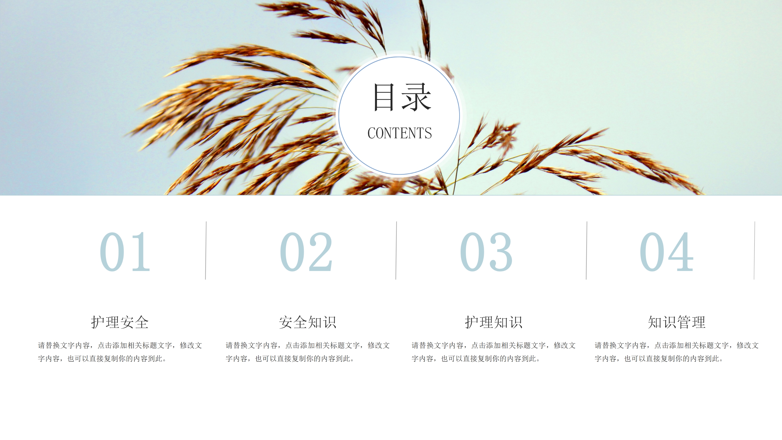 时尚简约清新个人简历PPT模板