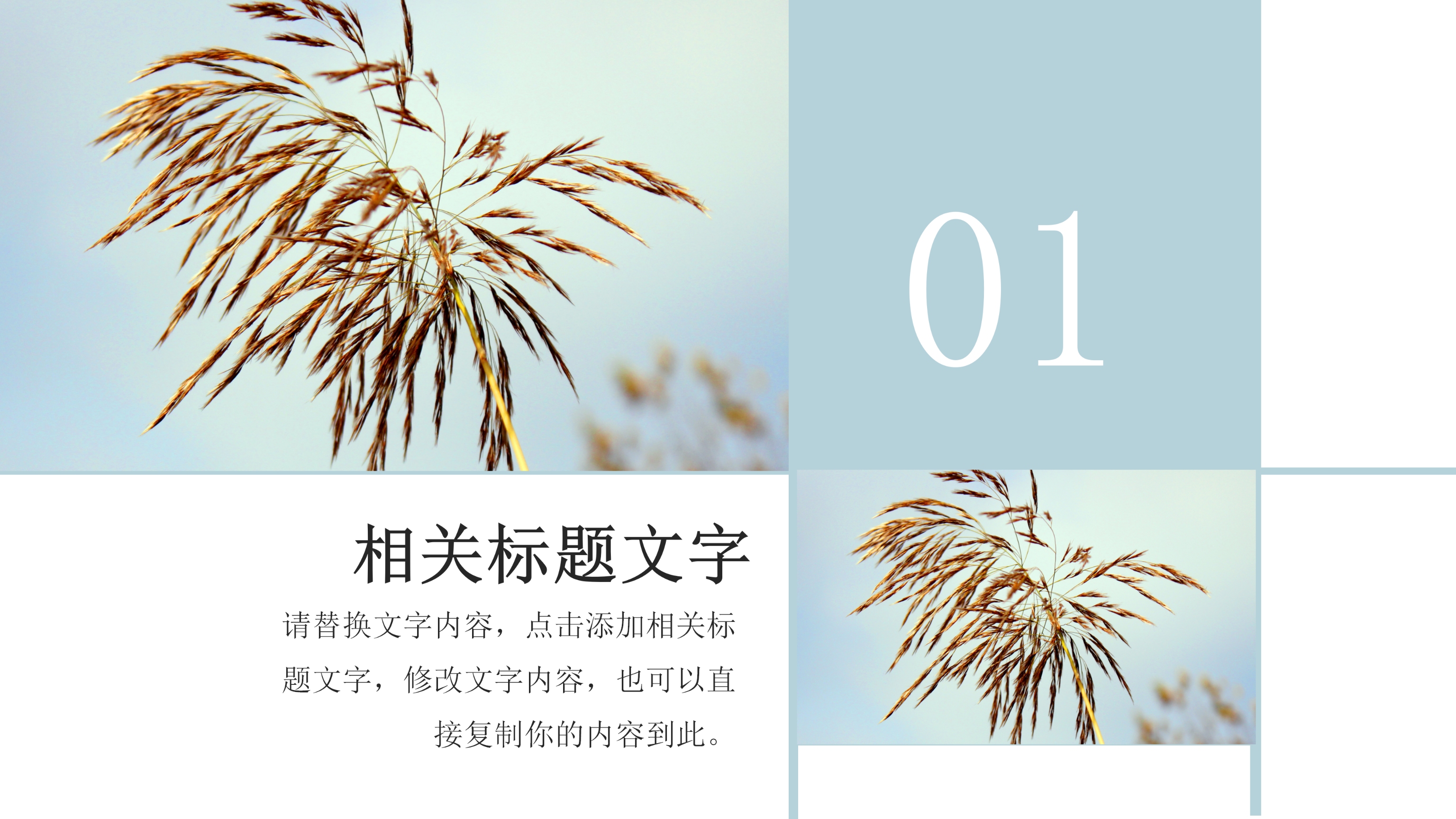 时尚简约清新个人简历PPT模板