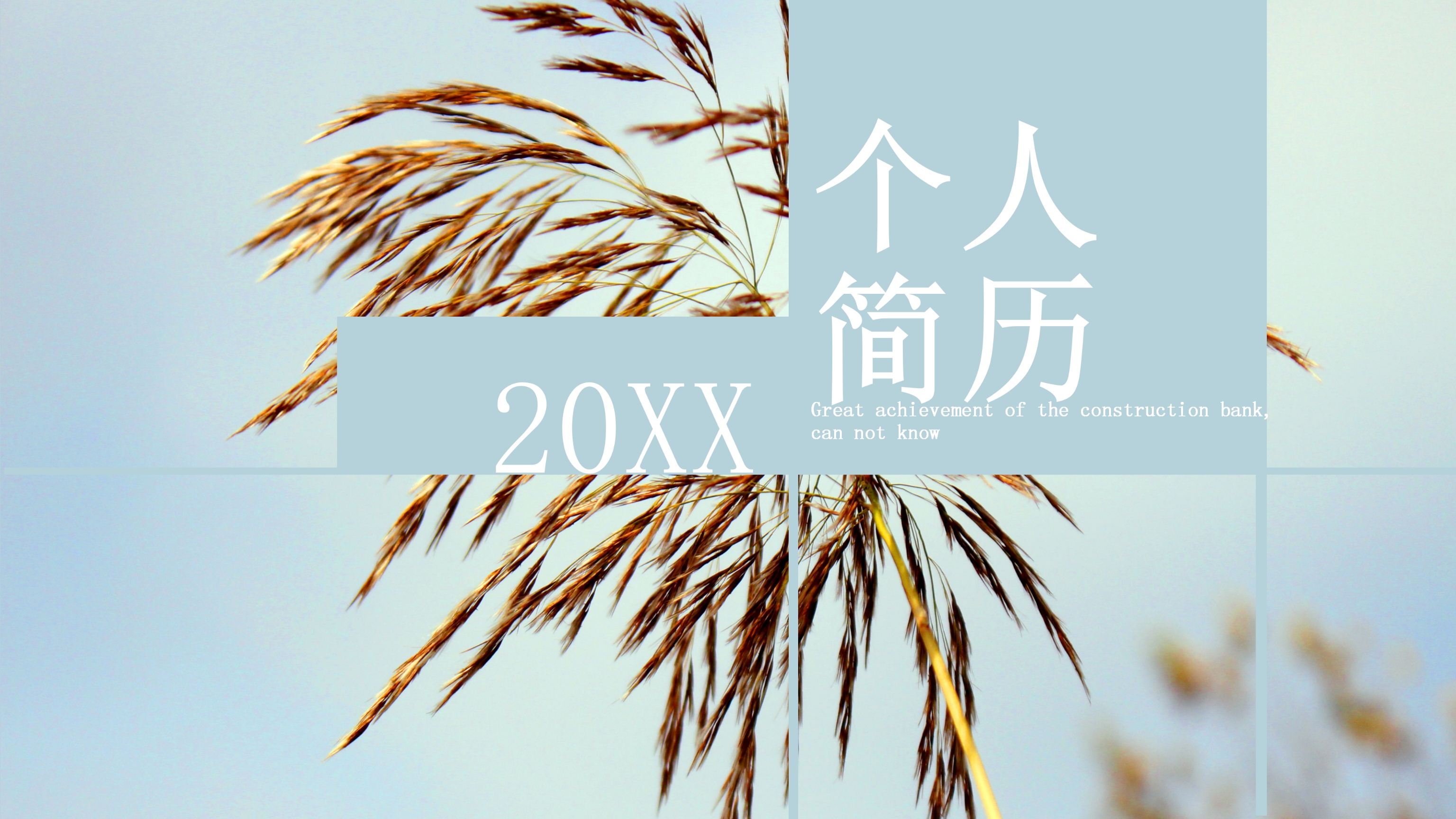 时尚简约清新个人简历PPT模板