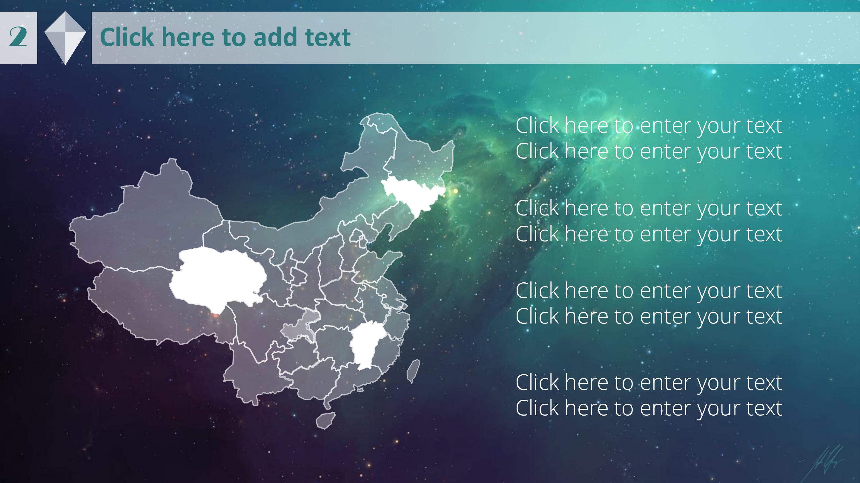 震撼银河星空背景IOS风商务通用PPT模板