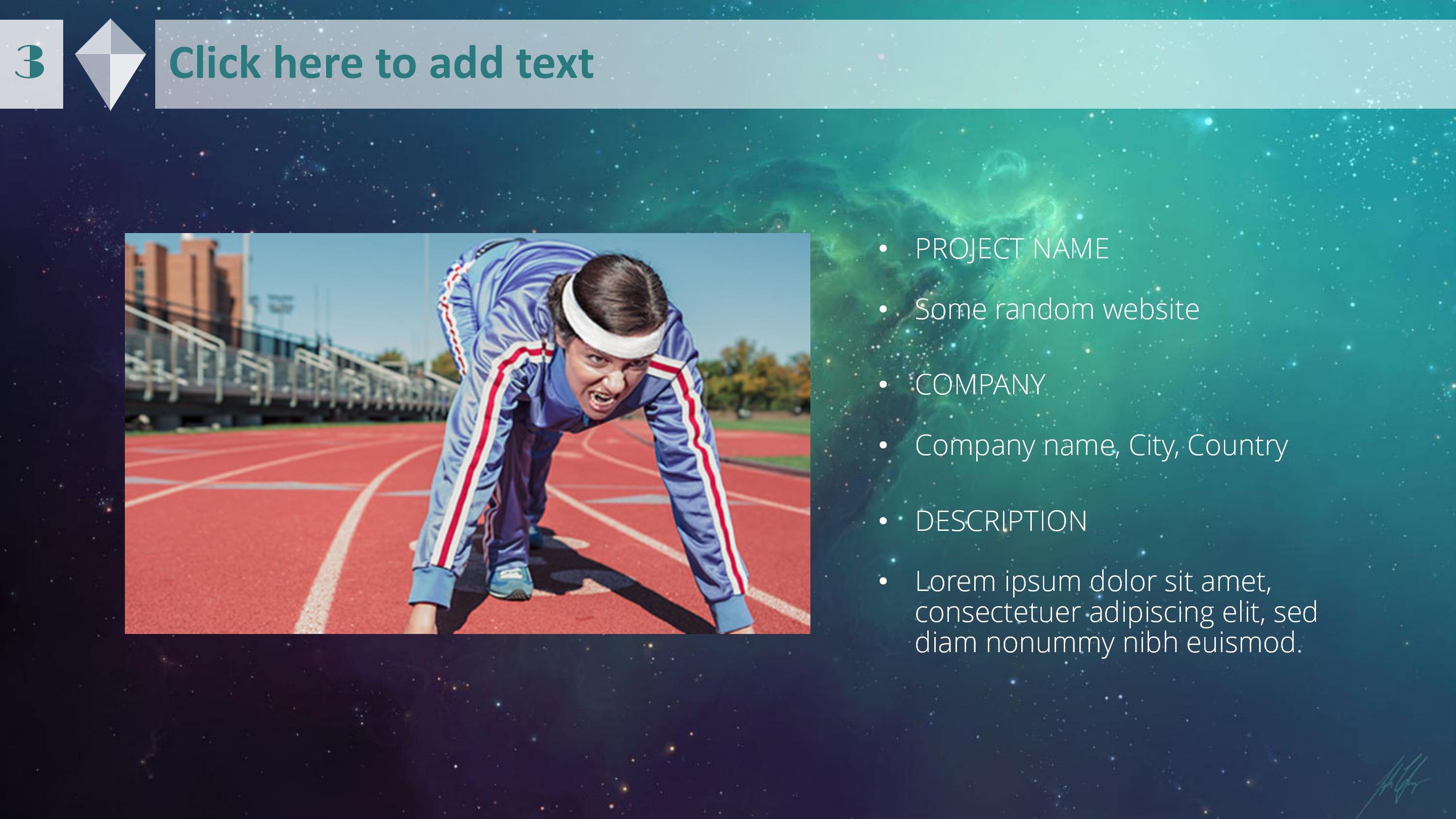 震撼银河星空背景IOS风商务通用PPT模板