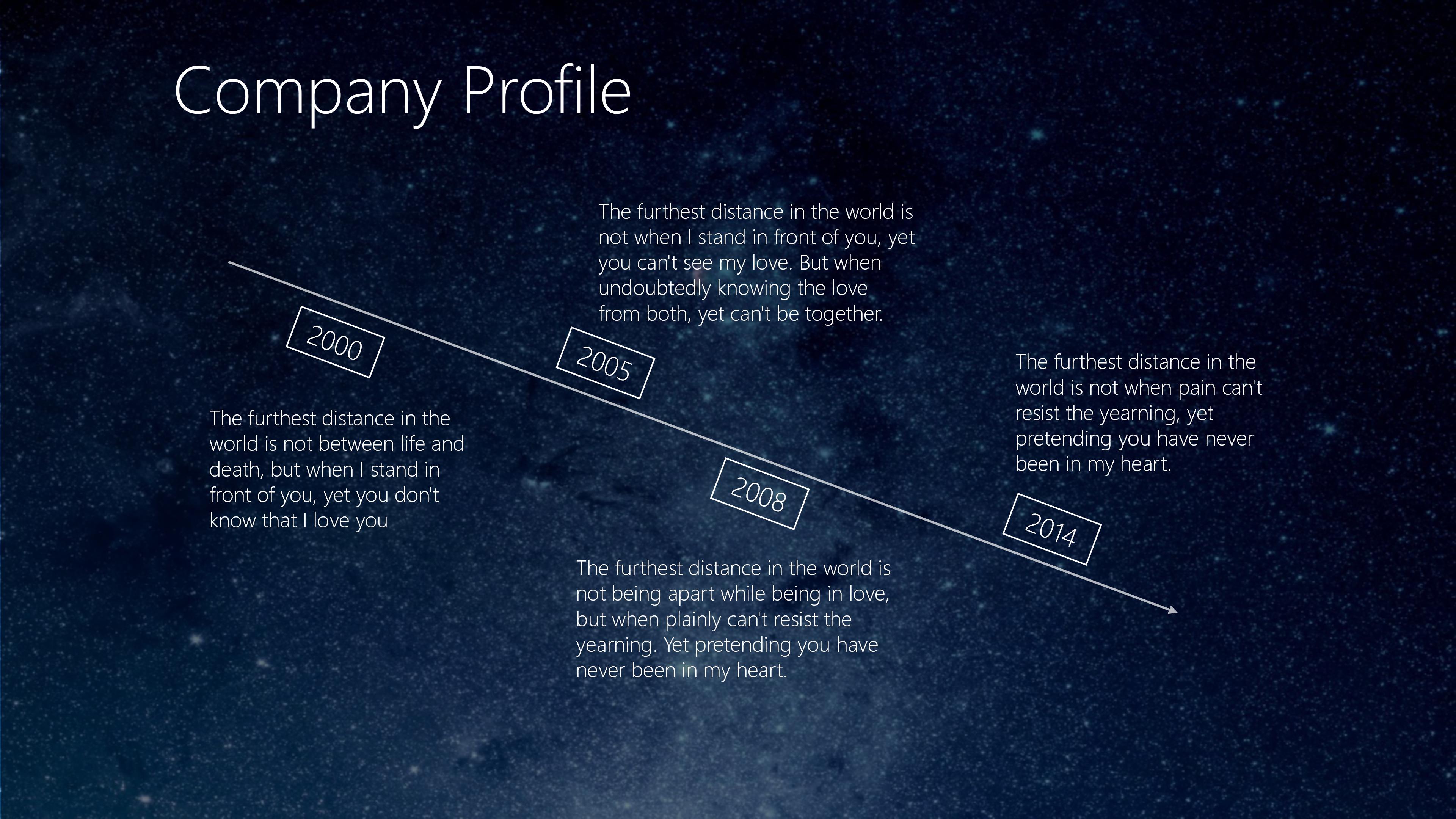 唯美大气璀璨星空背景公司商务通用PPT模板