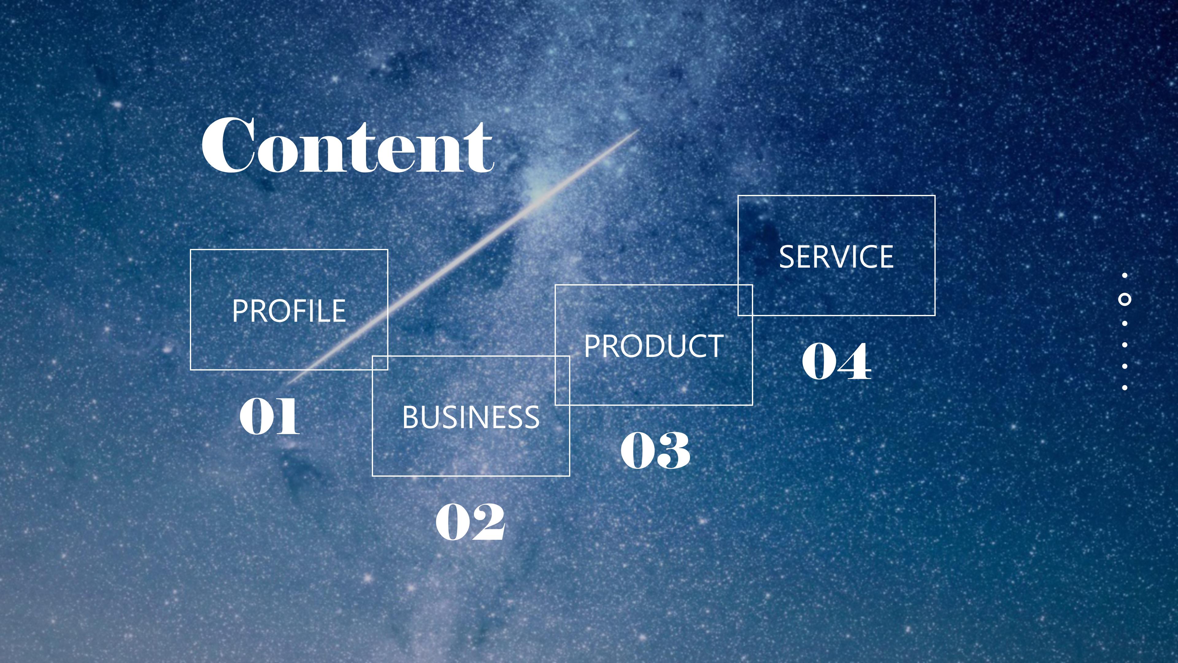 唯美大气璀璨星空背景公司商务通用PPT模板