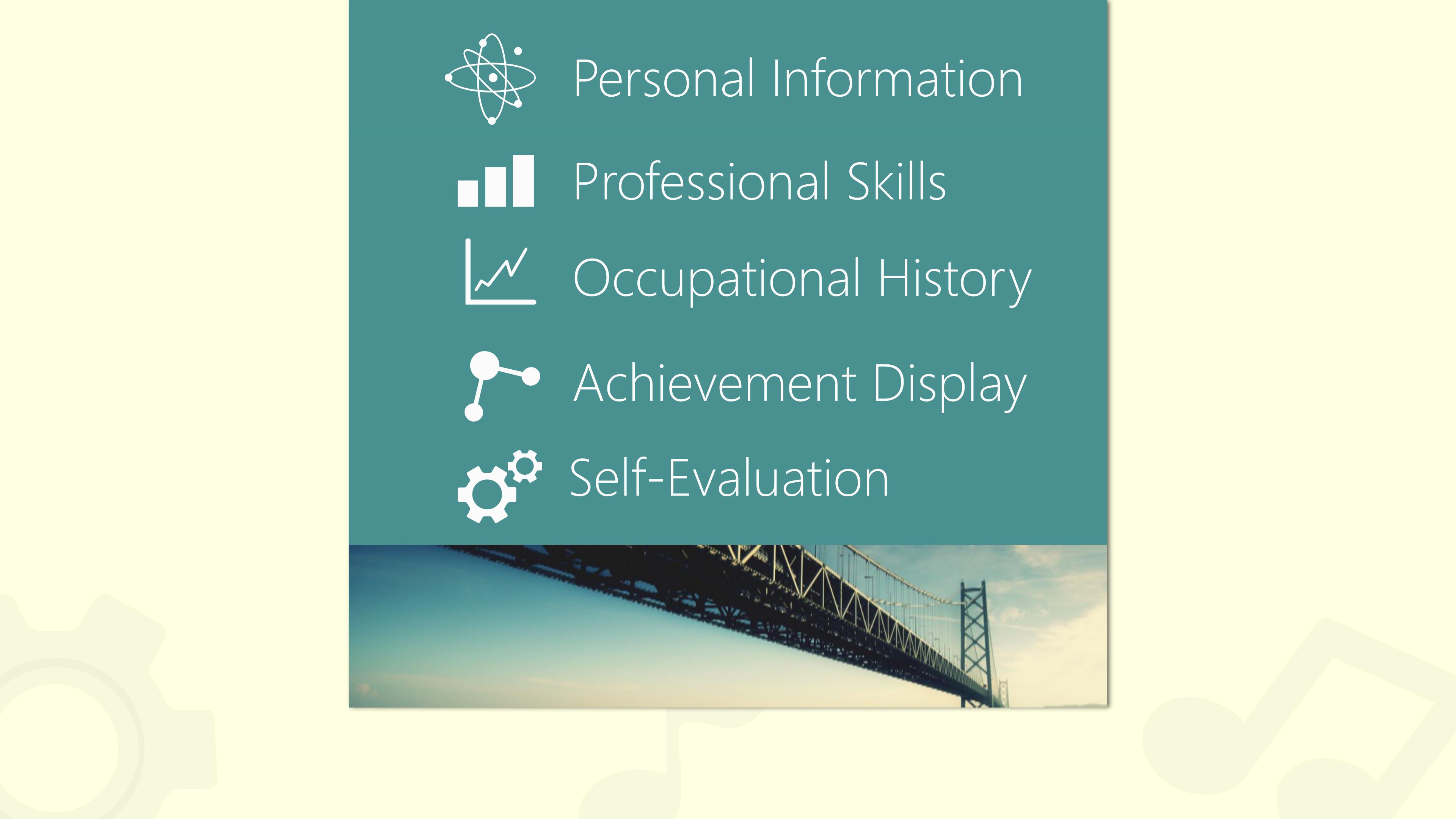 简约现代时尚欧美风个人简历竞聘PPT模板