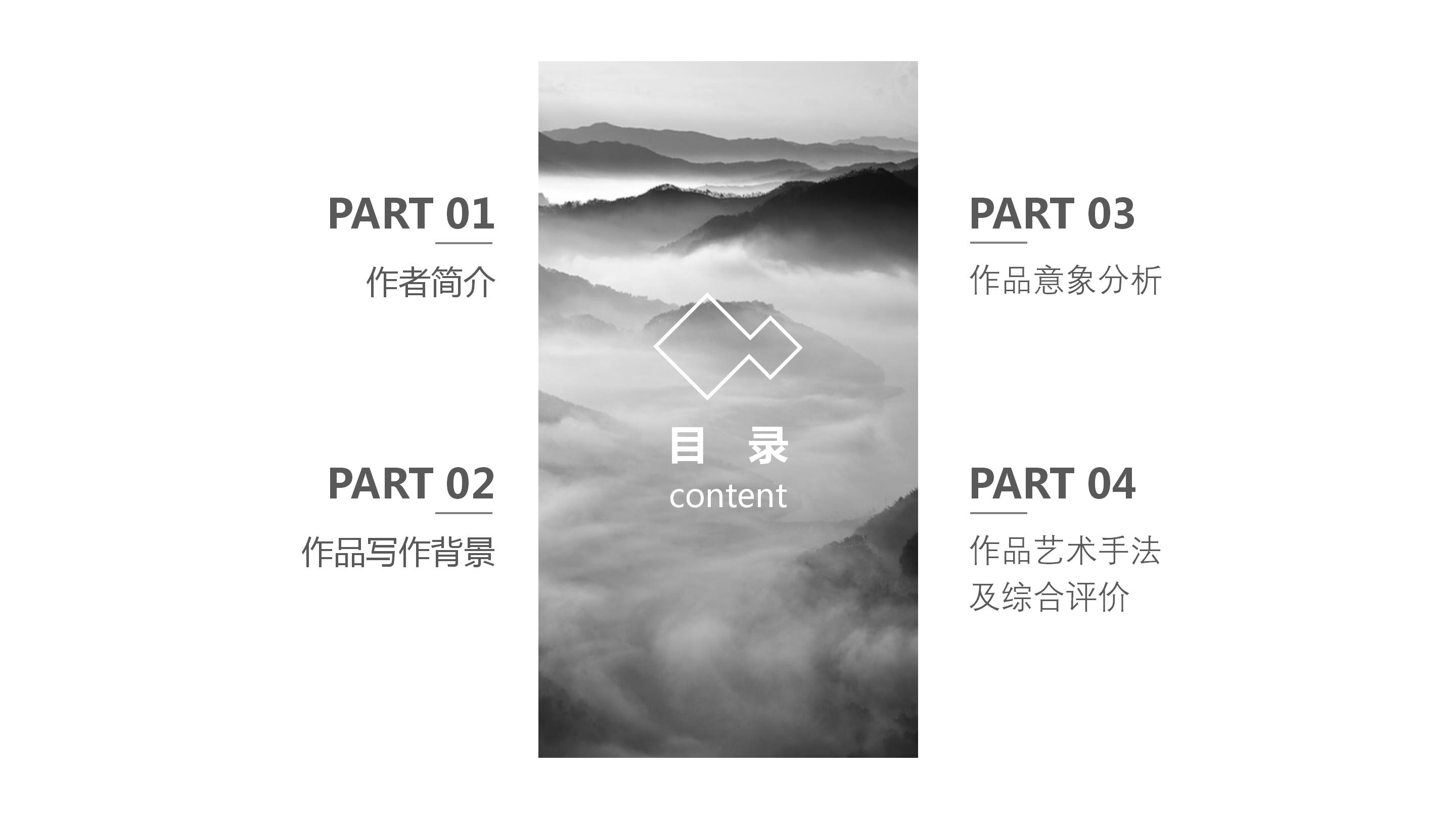 中国风水墨古诗词鉴赏分享会ppt模板