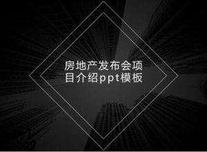 房地产发布会项目介绍ppt模板