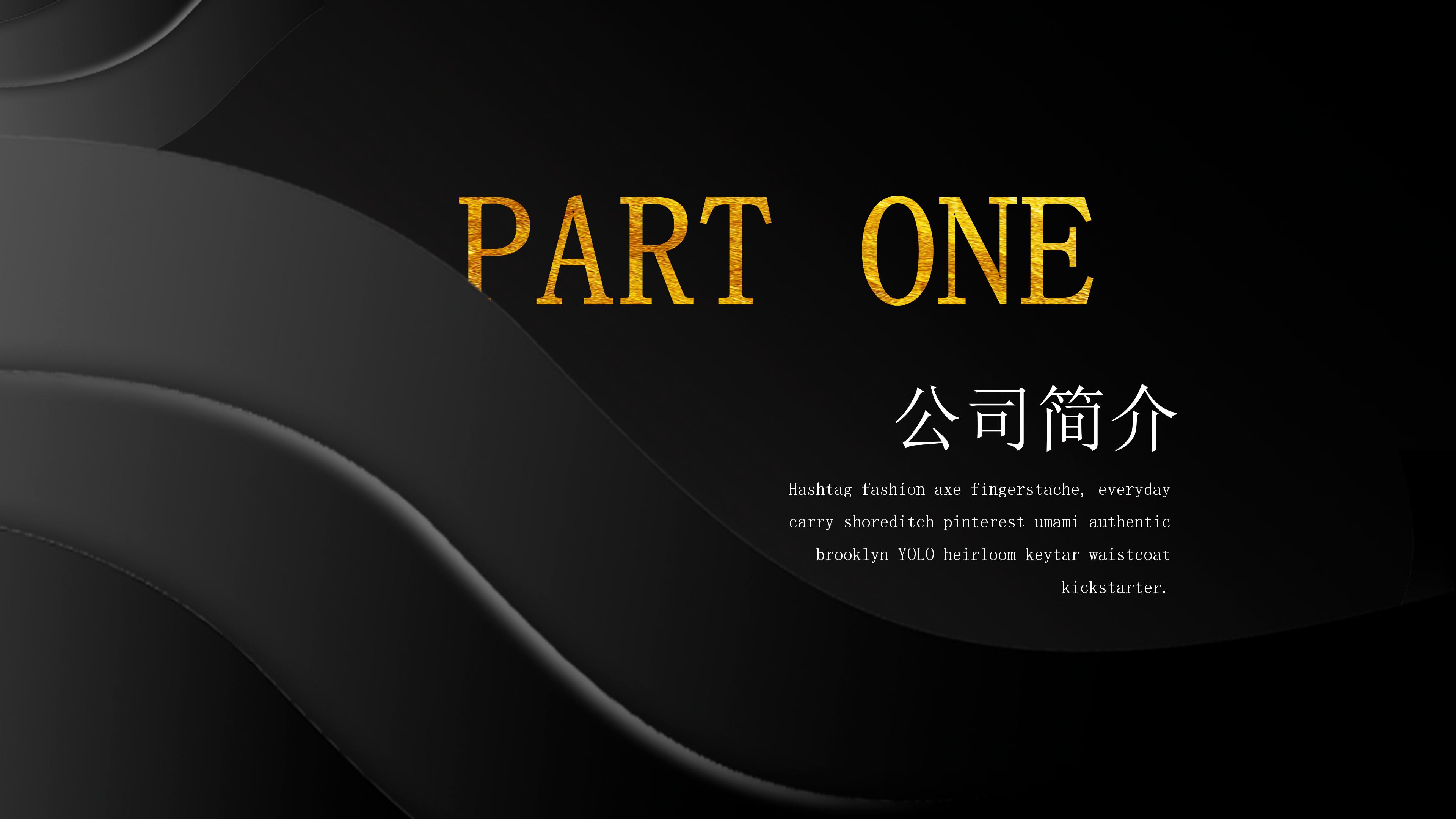 隆重高端黑金主题风格企业商业计划书PPT模板