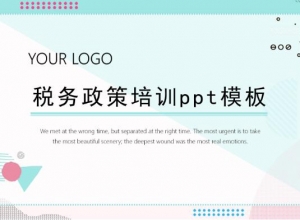 税务政策培训ppt模板