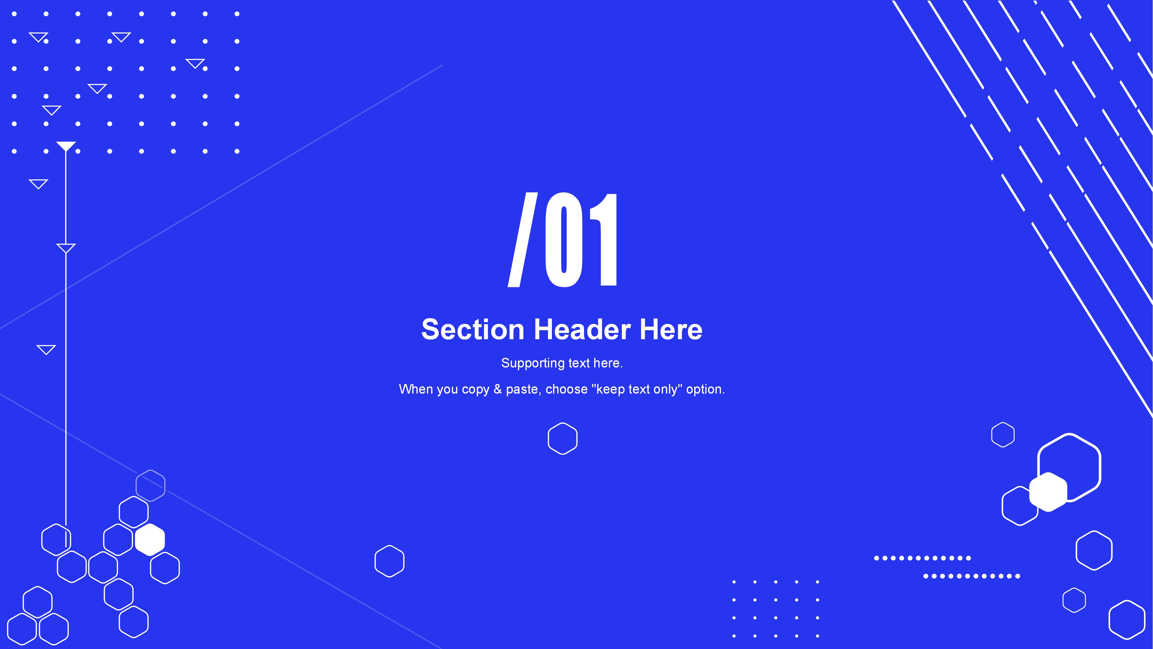 蓝色简洁科技点线几何风商务通用PPT模板