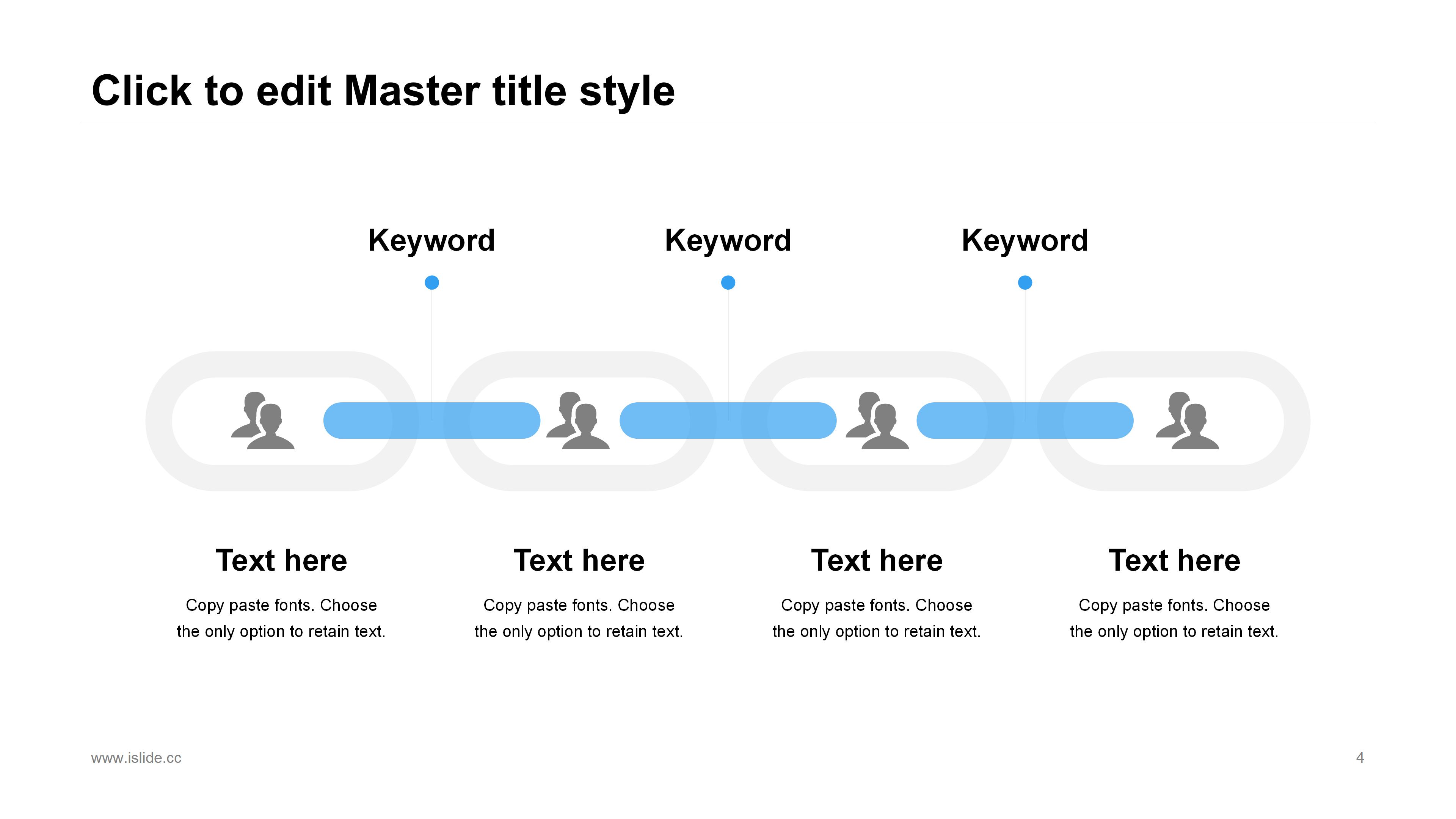 时尚创意蓝白卡通扁平风商务通用PPT模板