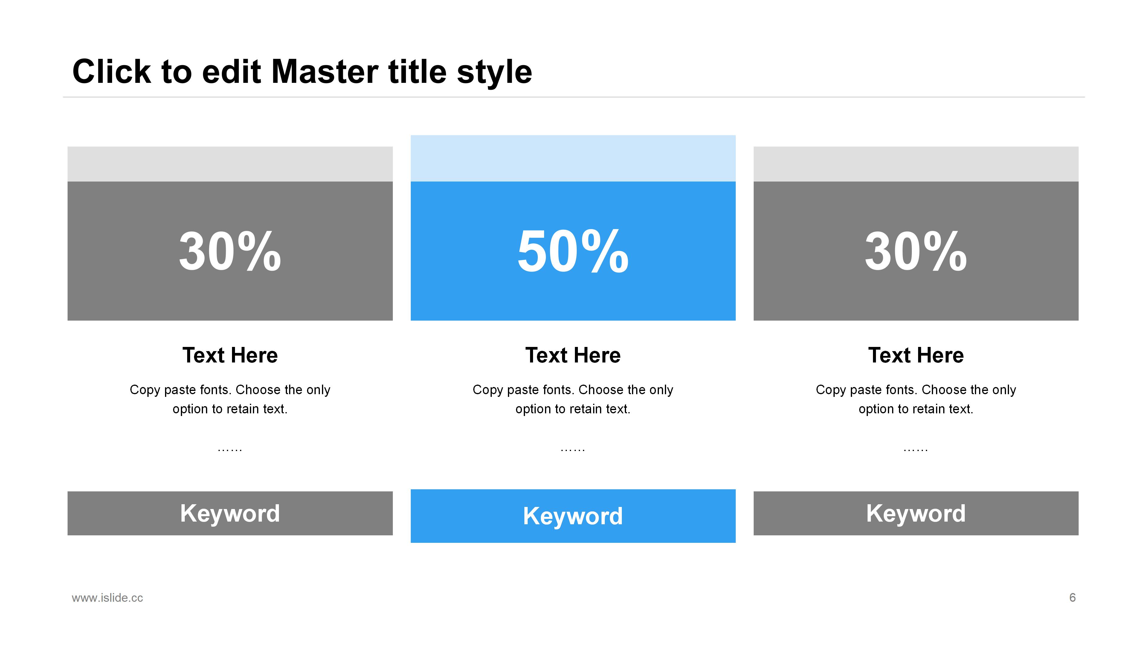 时尚创意蓝白卡通扁平风商务通用PPT模板