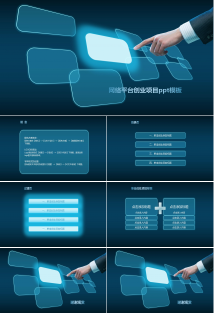 网络平台创业项目ppt模板