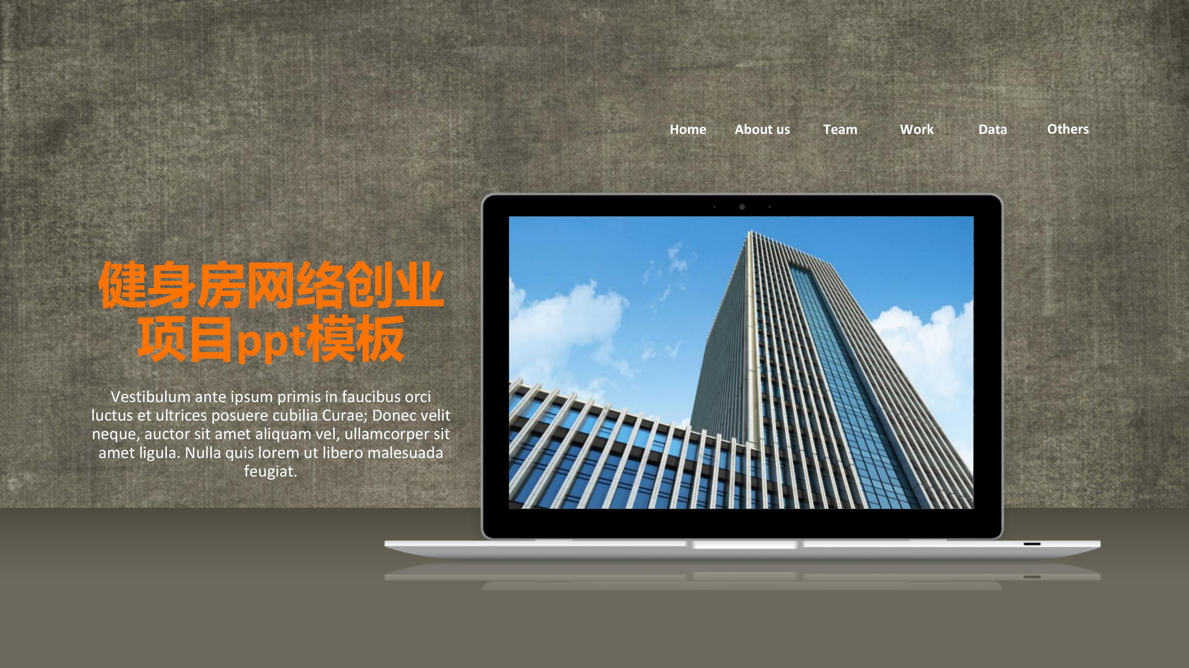 健身房网络创业项目ppt模板