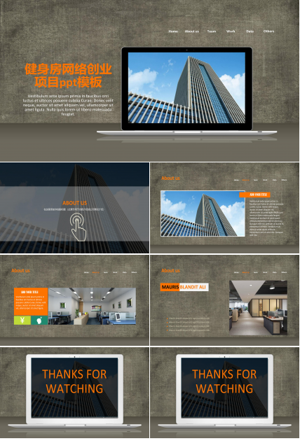 健身房网络创业项目ppt模板