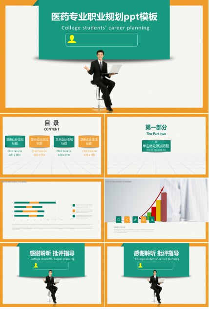 医药专业职业规划ppt模板