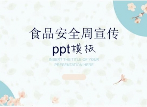 食品安全周宣传ppt模板