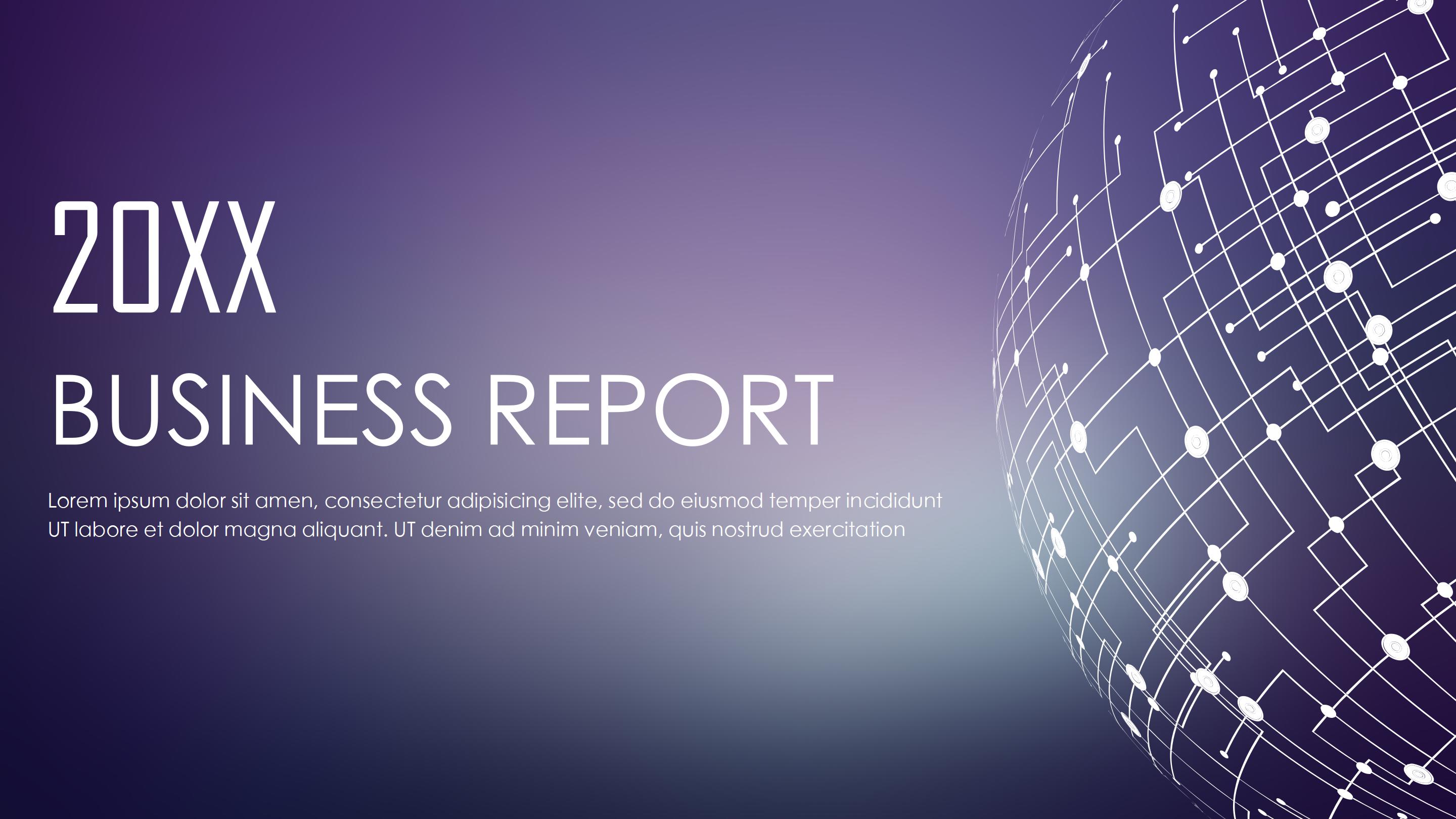 创意时尚朦胧科技感欧美风商务通用PPT模板