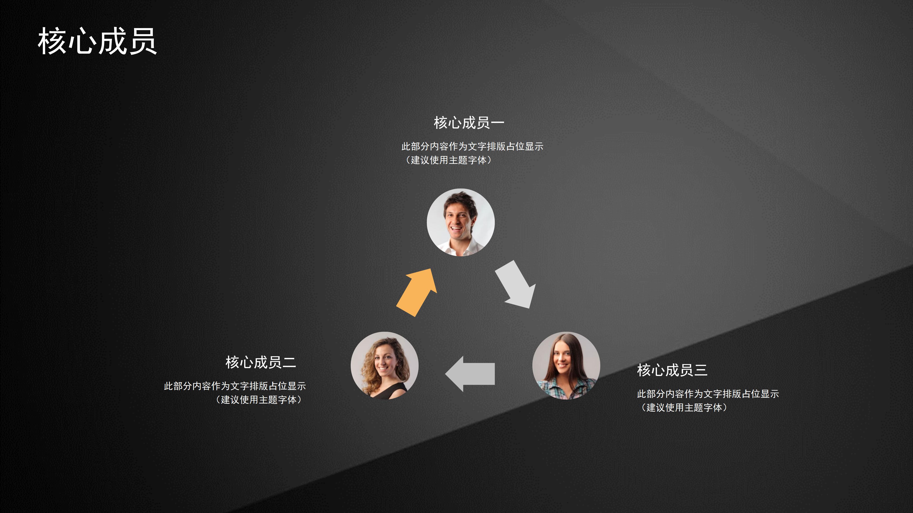 简约大气雅黑商务风主题公司工作汇报PPT模板