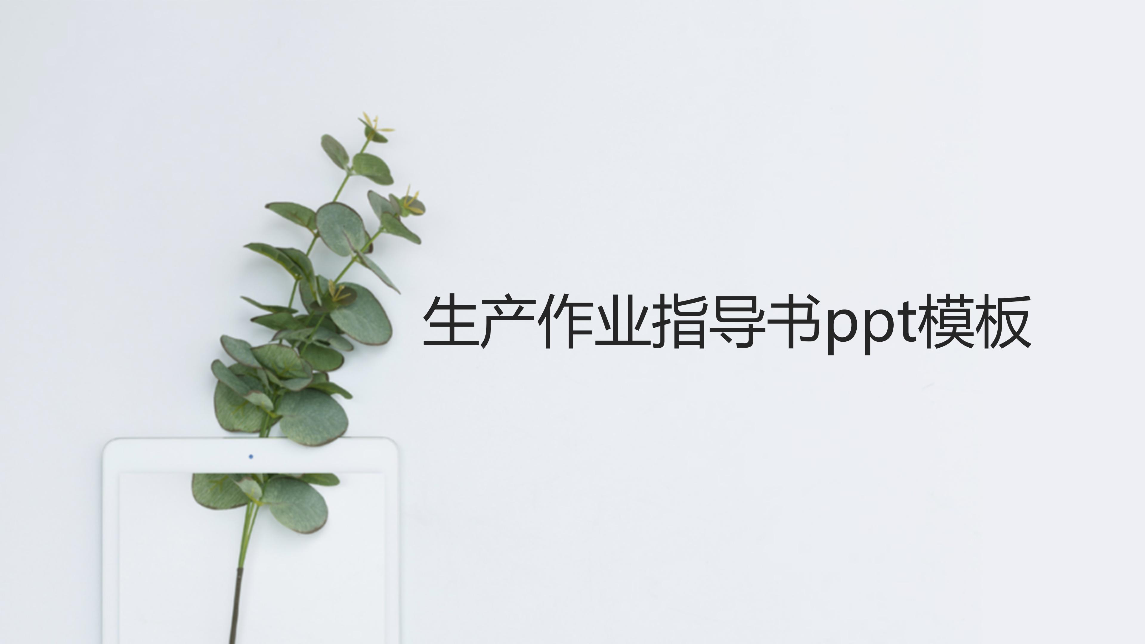 生产作业指导书ppt模板