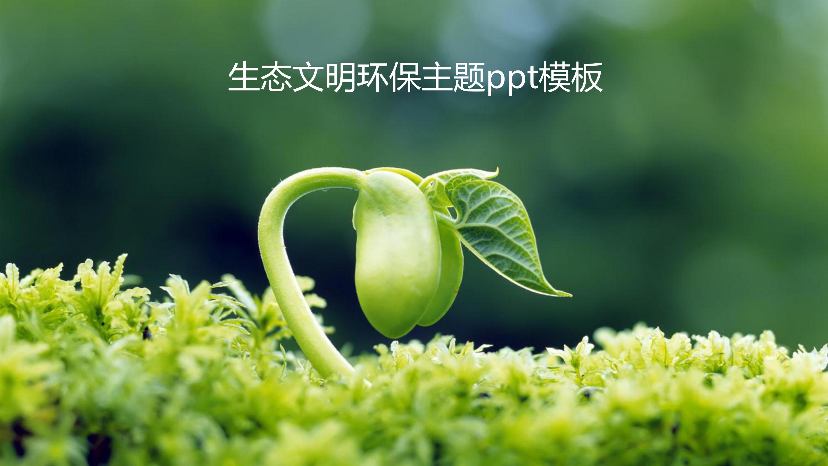生态文明环保主题ppt模板
