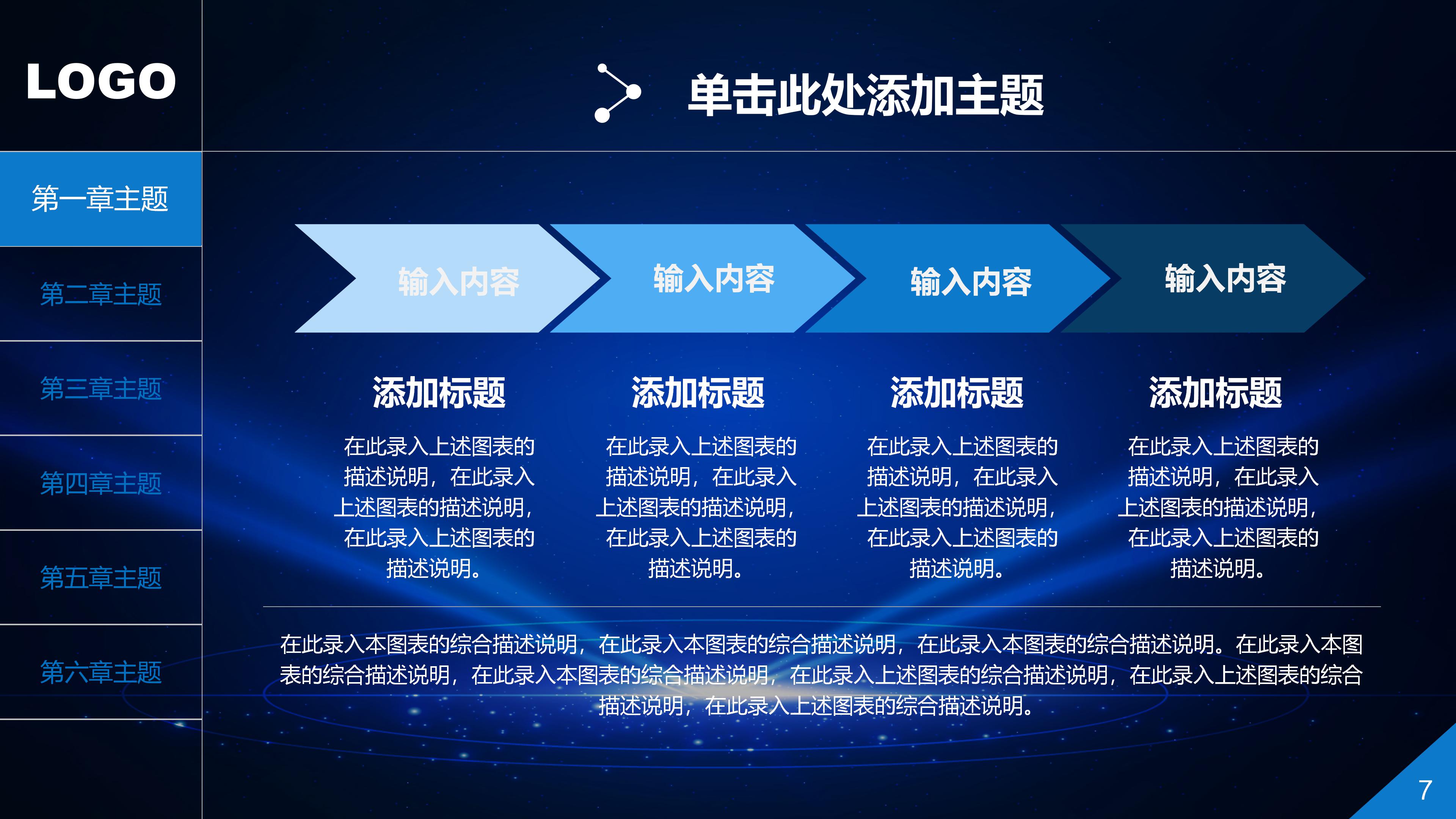 创意蓝色科技IOS风格企业商务通用PPT模板