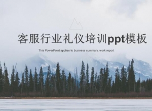 客服行业礼仪培训ppt模板