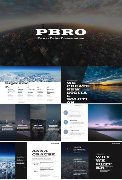 现代简约时尚欧美杂志风通用PPT模板