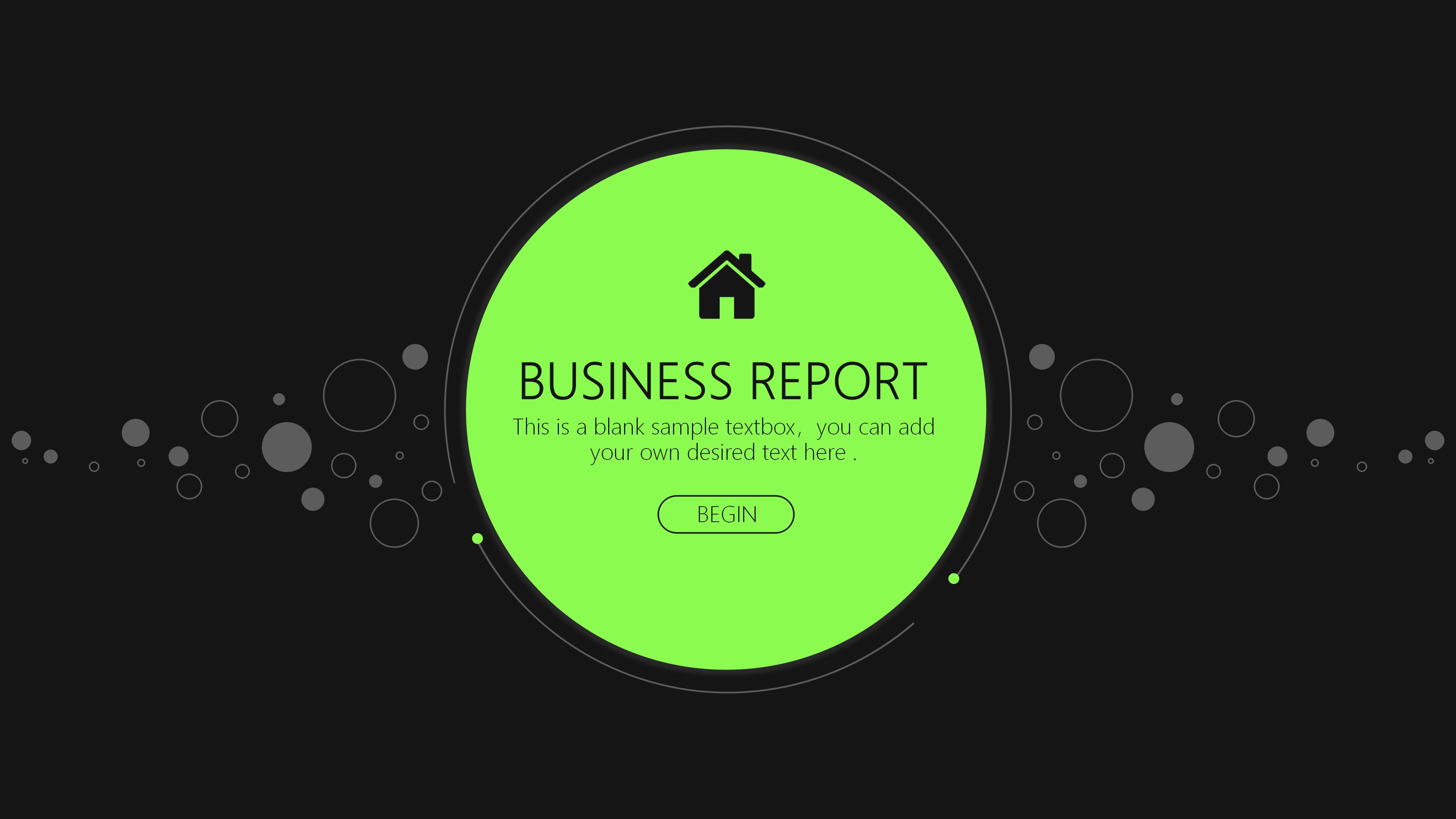 简约创意荧光绿背景公司工作汇报PPT模板