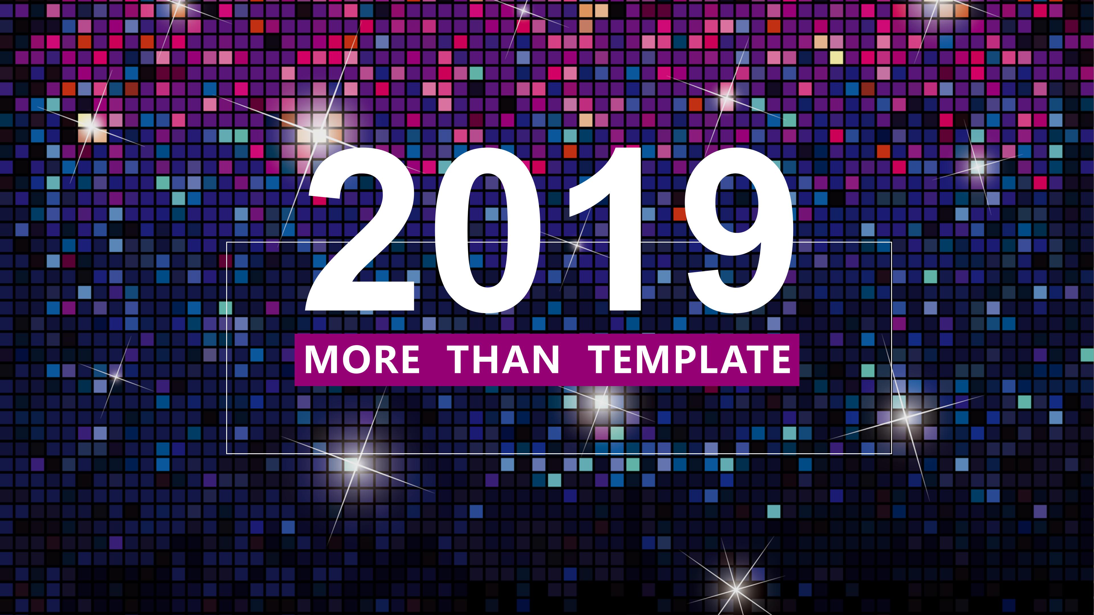 唯美创意紫色朦胧IOS风格商务通用PPT模板