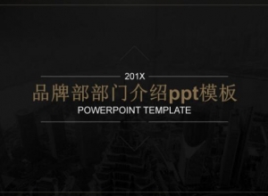 品牌部部门介绍ppt模板