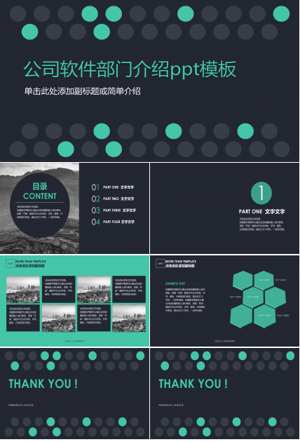 公司软件部门介绍ppt模板