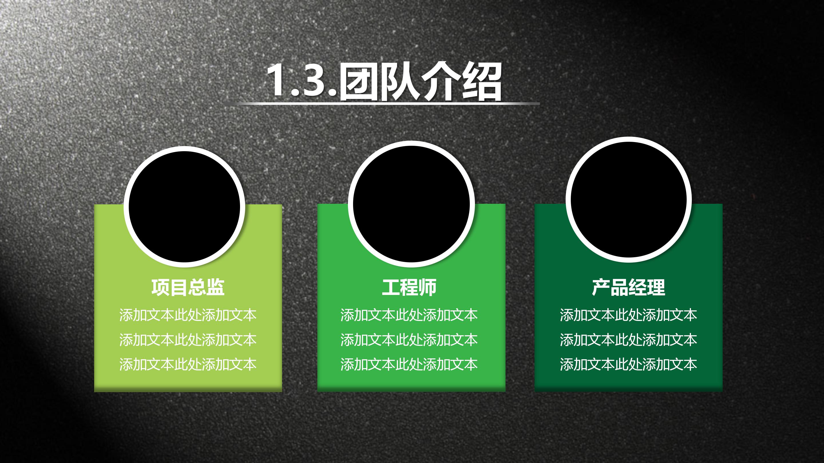 高端大气哑黑磨砂背景商业计划书PPT模板