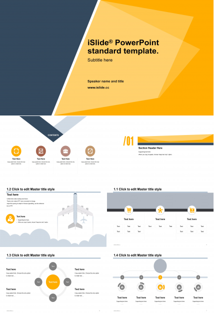 简约大气几何杂志风公司商务通用PPT模板