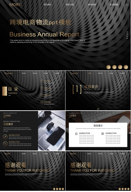 跨境电商物流ppt模板