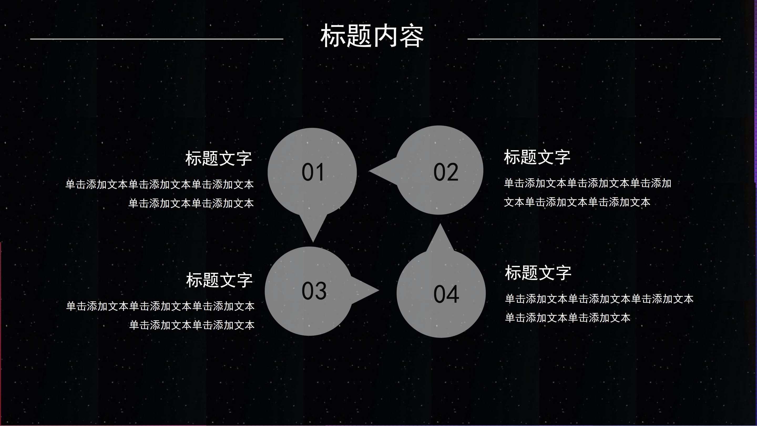 科幻大气星空背景公司述职报告PPT模板