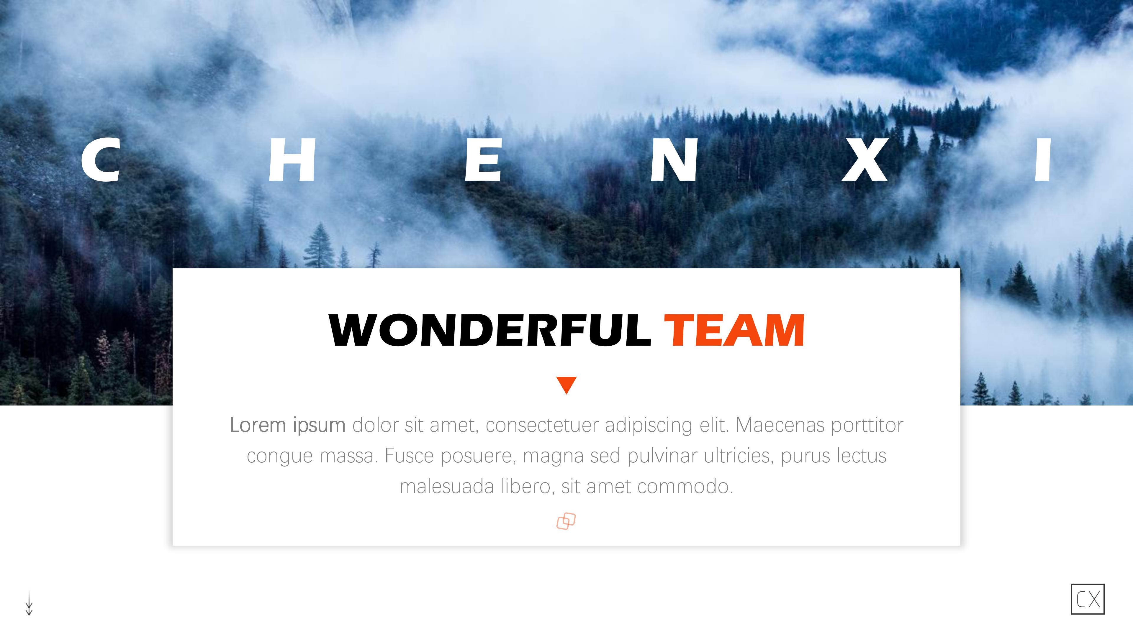 创意时尚几何图形杂志风商务通用PPT模板