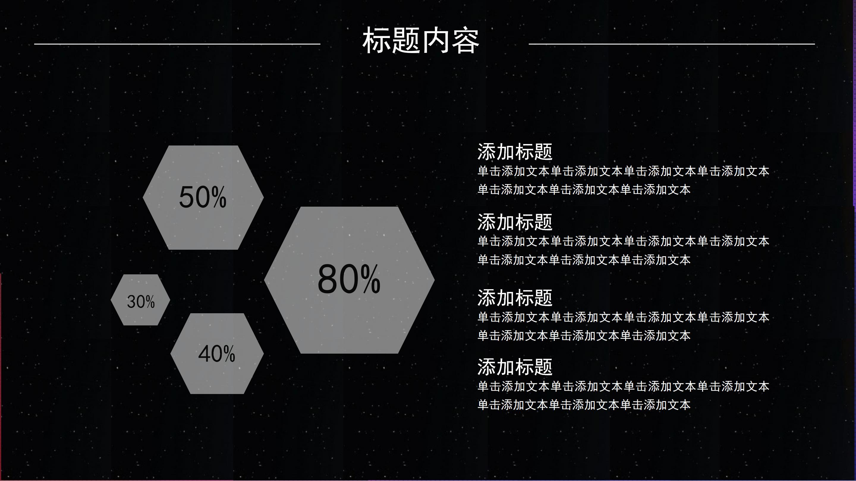 科幻大气星空背景公司述职报告PPT模板