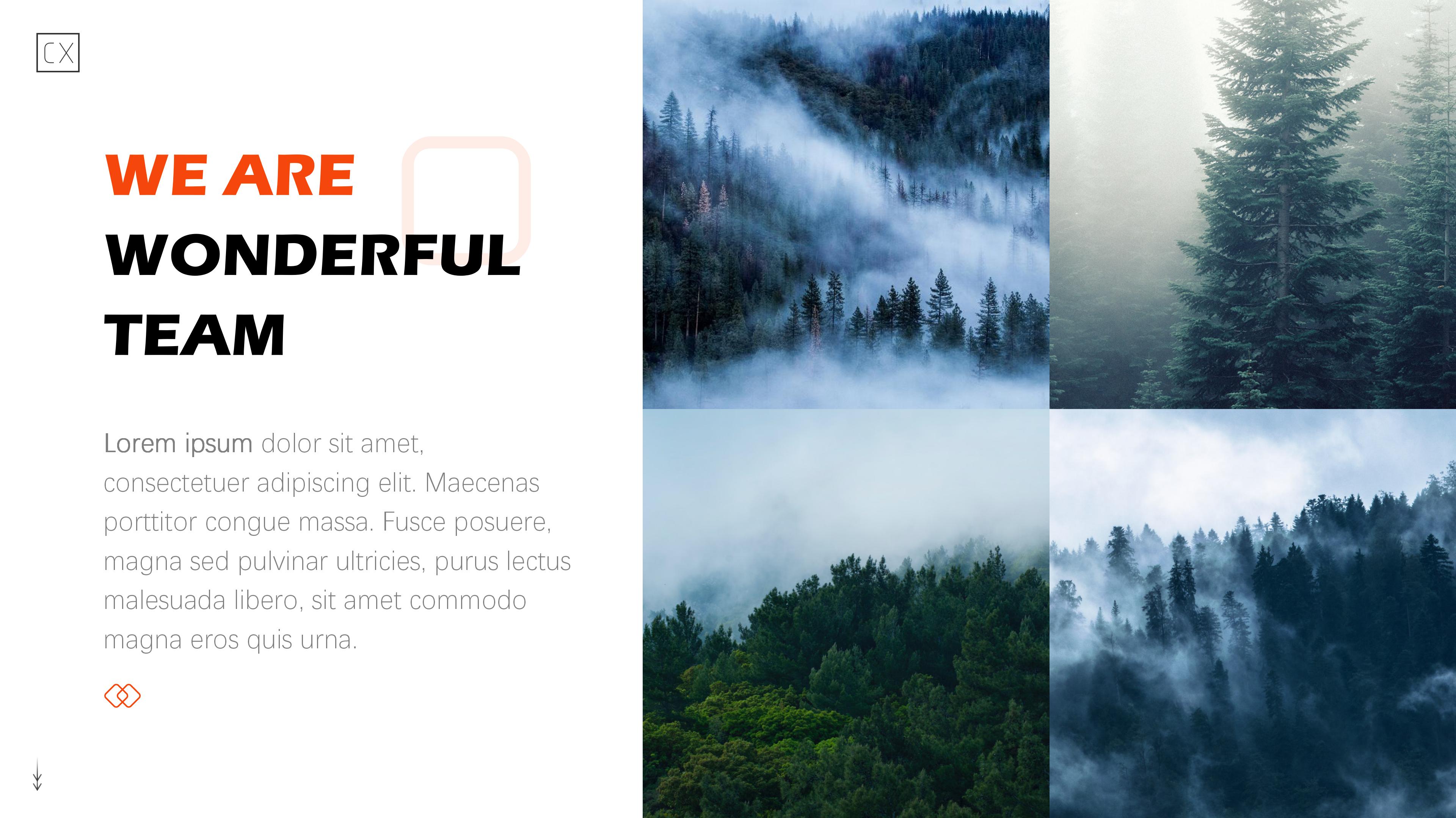 创意时尚几何图形杂志风商务通用PPT模板