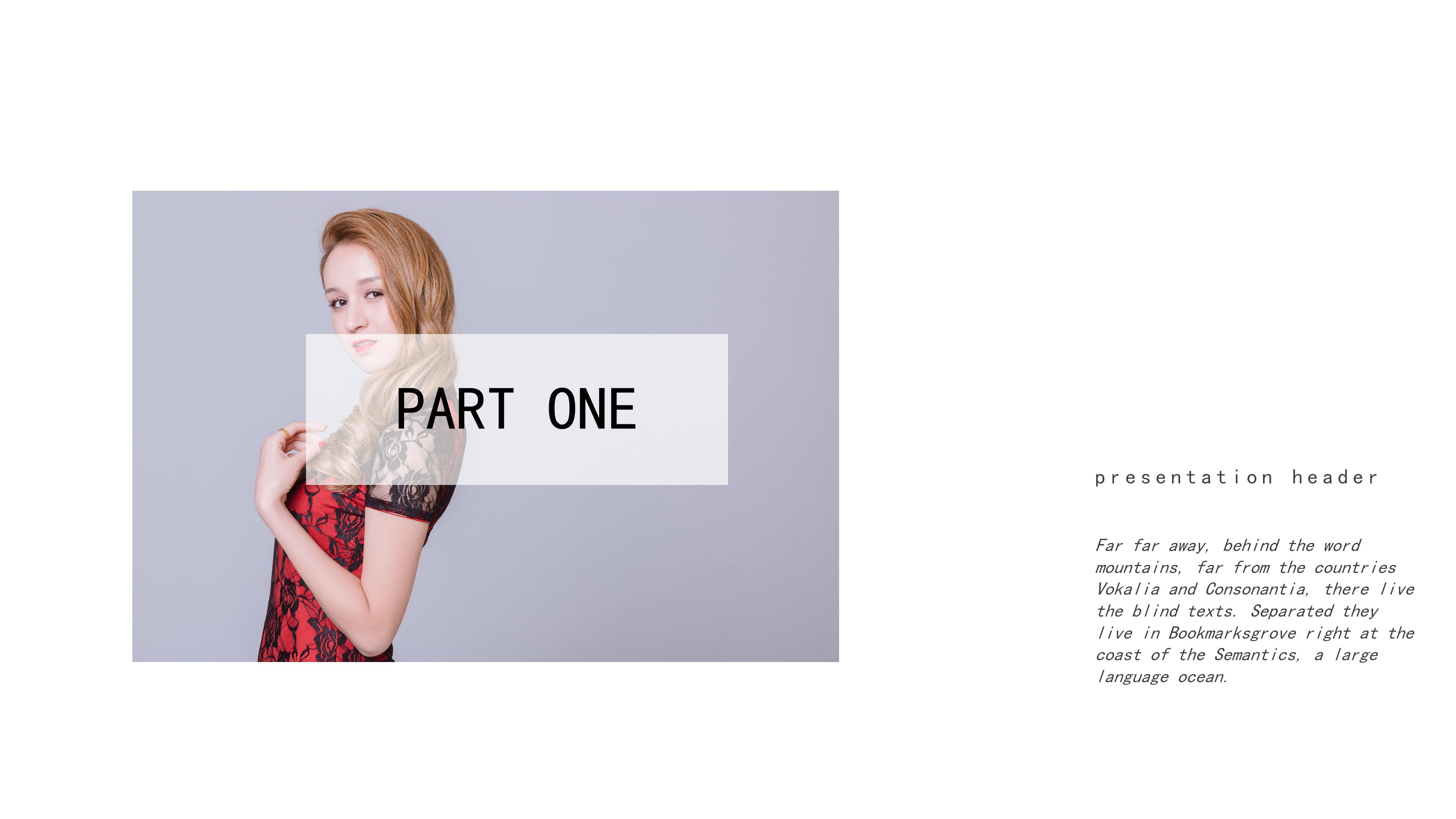 极简时尚欧美杂志风服饰新品发布PPT模板