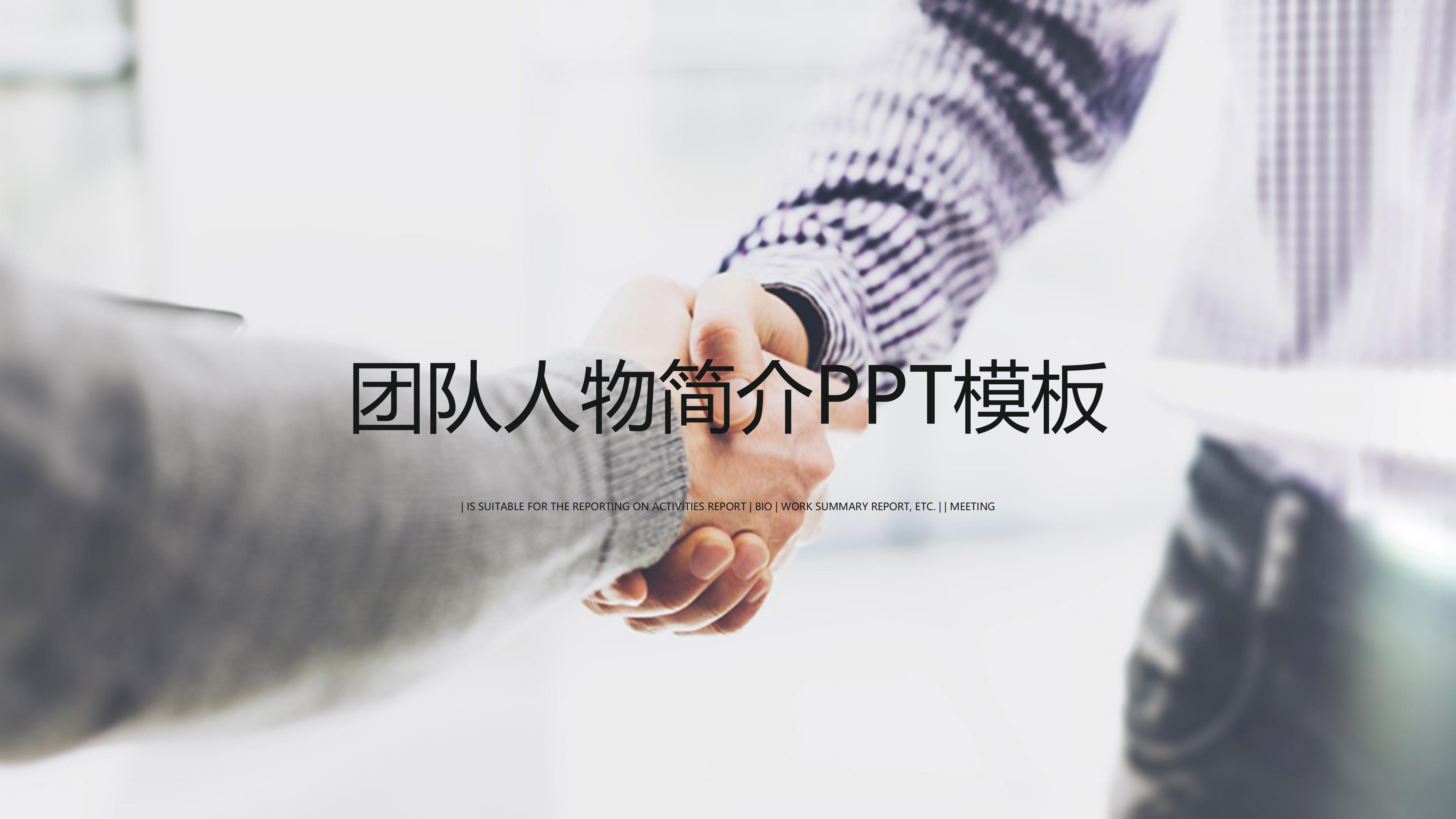 团队人物简介ppt模板