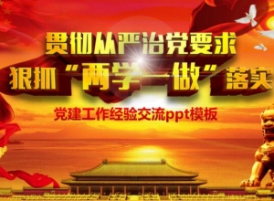 党建工作经验交流ppt模板