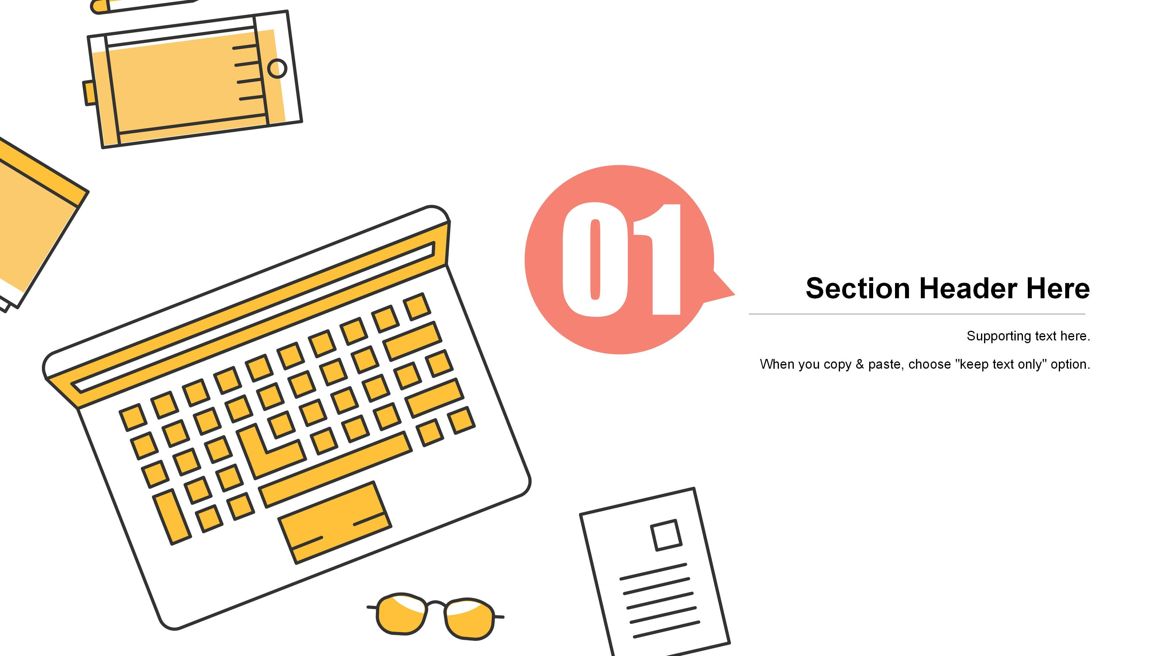 简约活力橙色卡通渐变风商务通用PPT模板