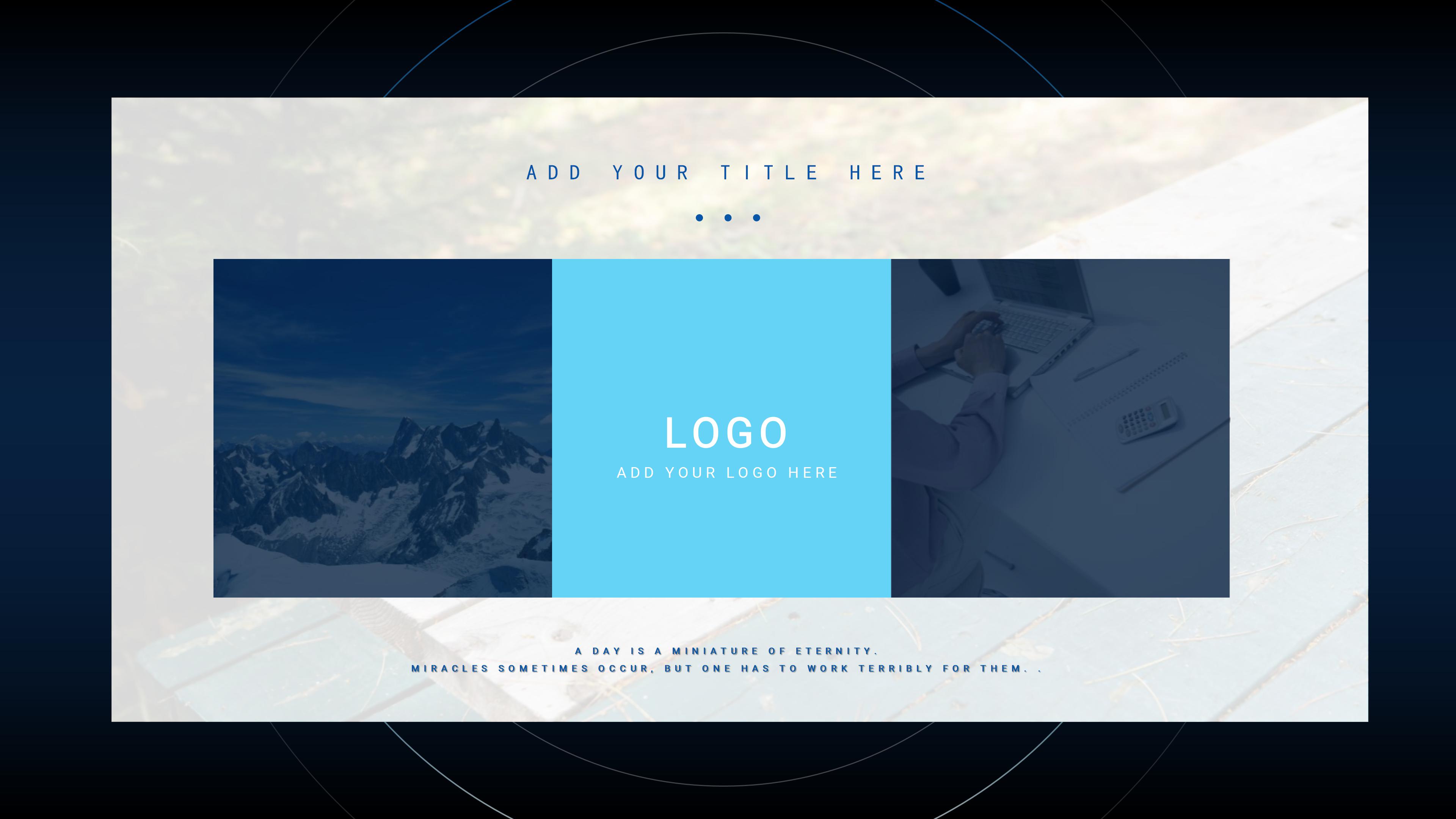 时尚炫酷星空微立体风公司商务通用PPT模板