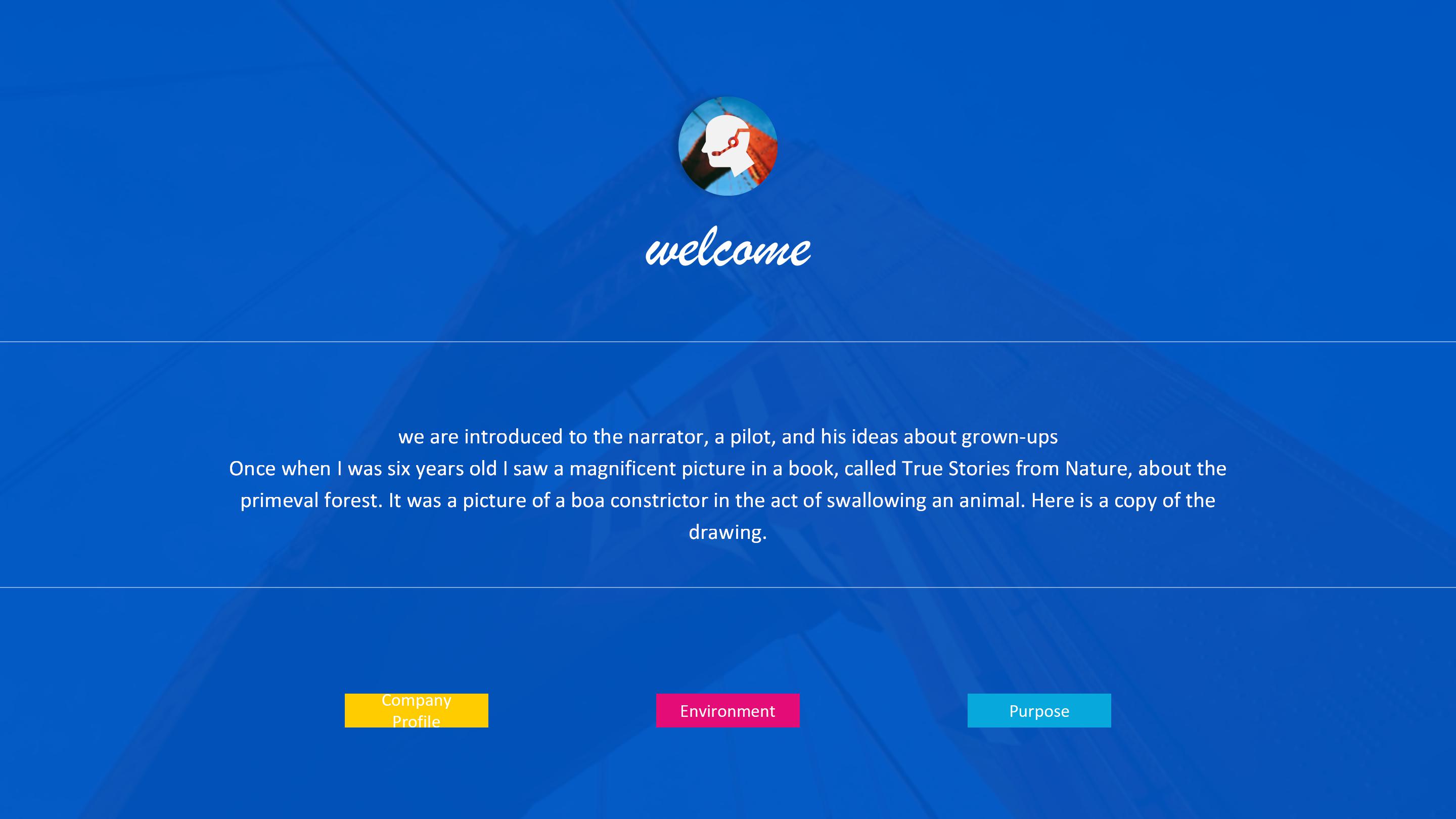 时尚活力多彩撞色背景公司商务介绍PPT模板