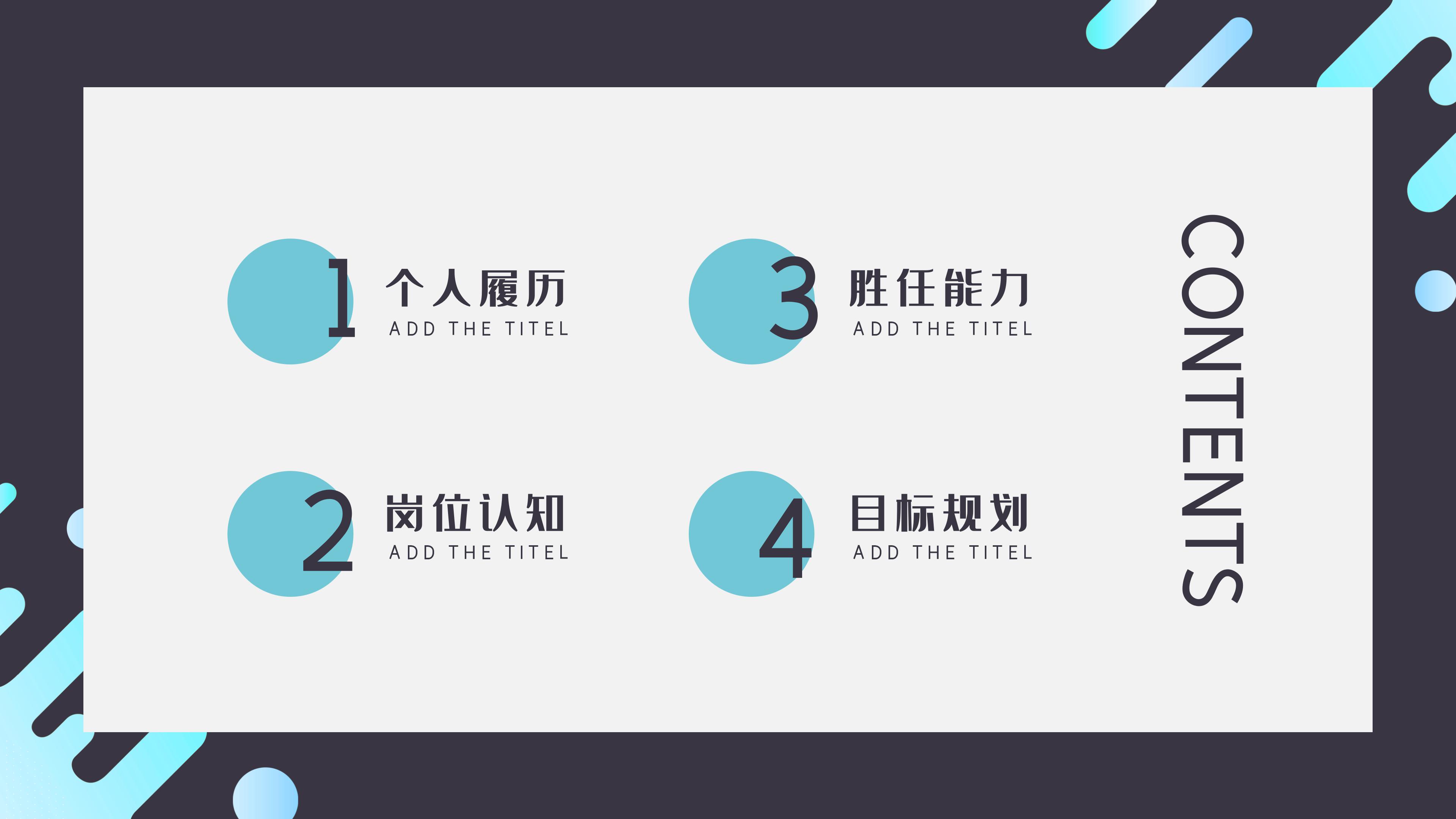 创意新潮设计感公司岗位竞聘PPT模板