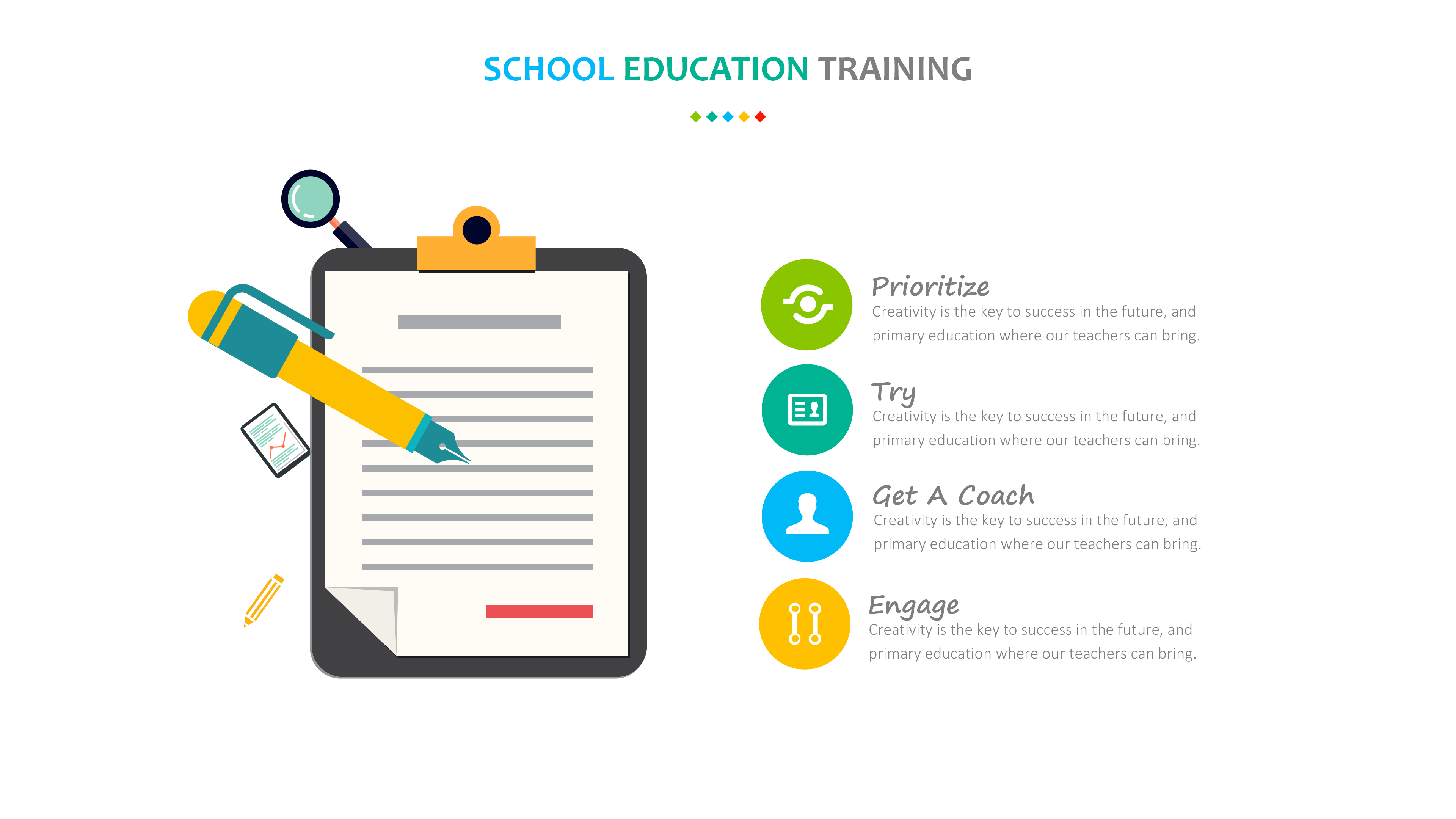 彩色简约教育培训儿童成长PPT模板