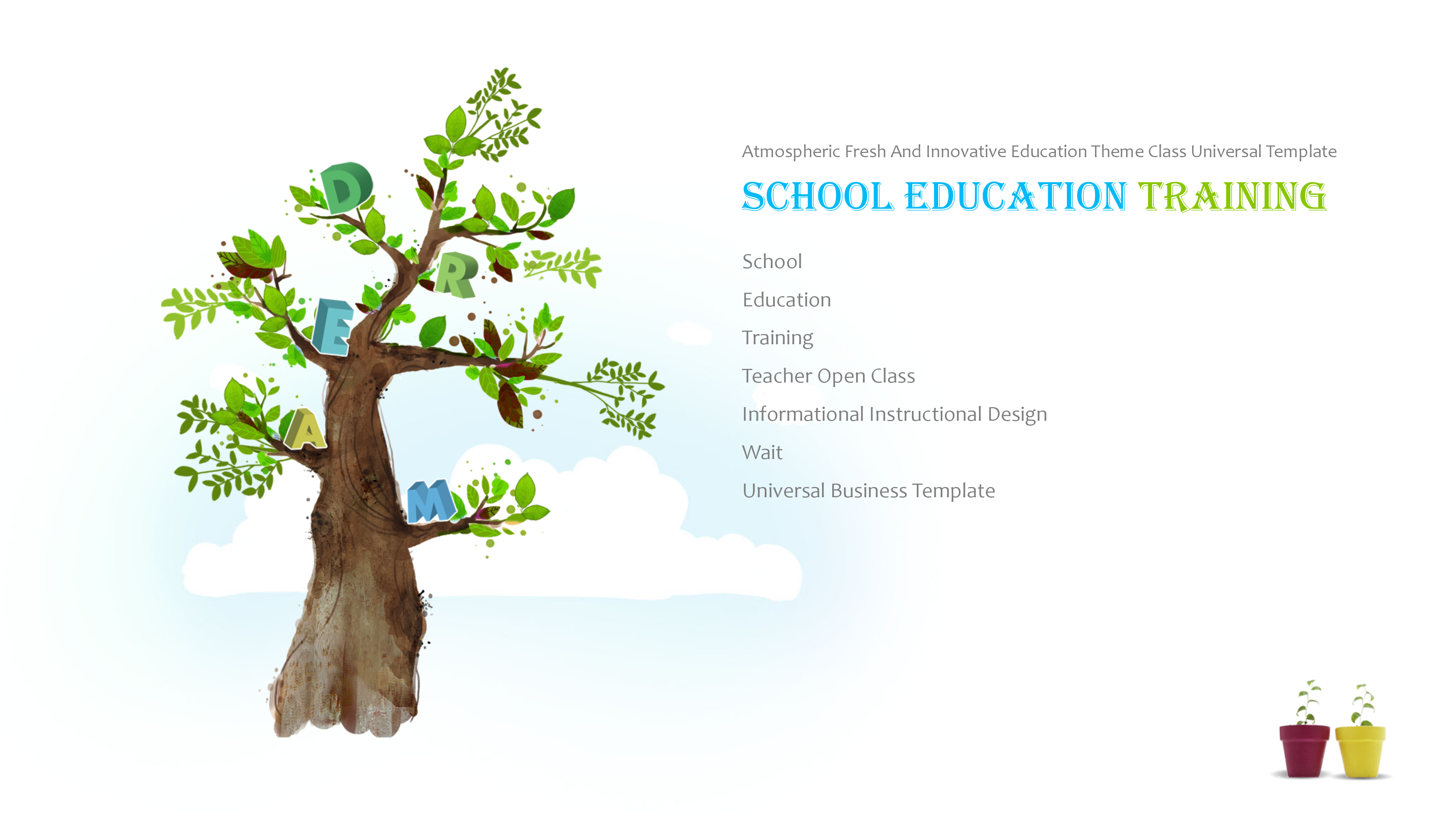 彩色简约教育培训儿童成长PPT模板