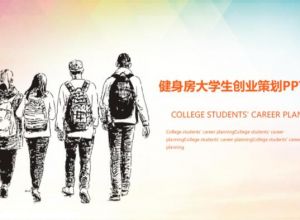 健身房大学生创业策划ppt模板