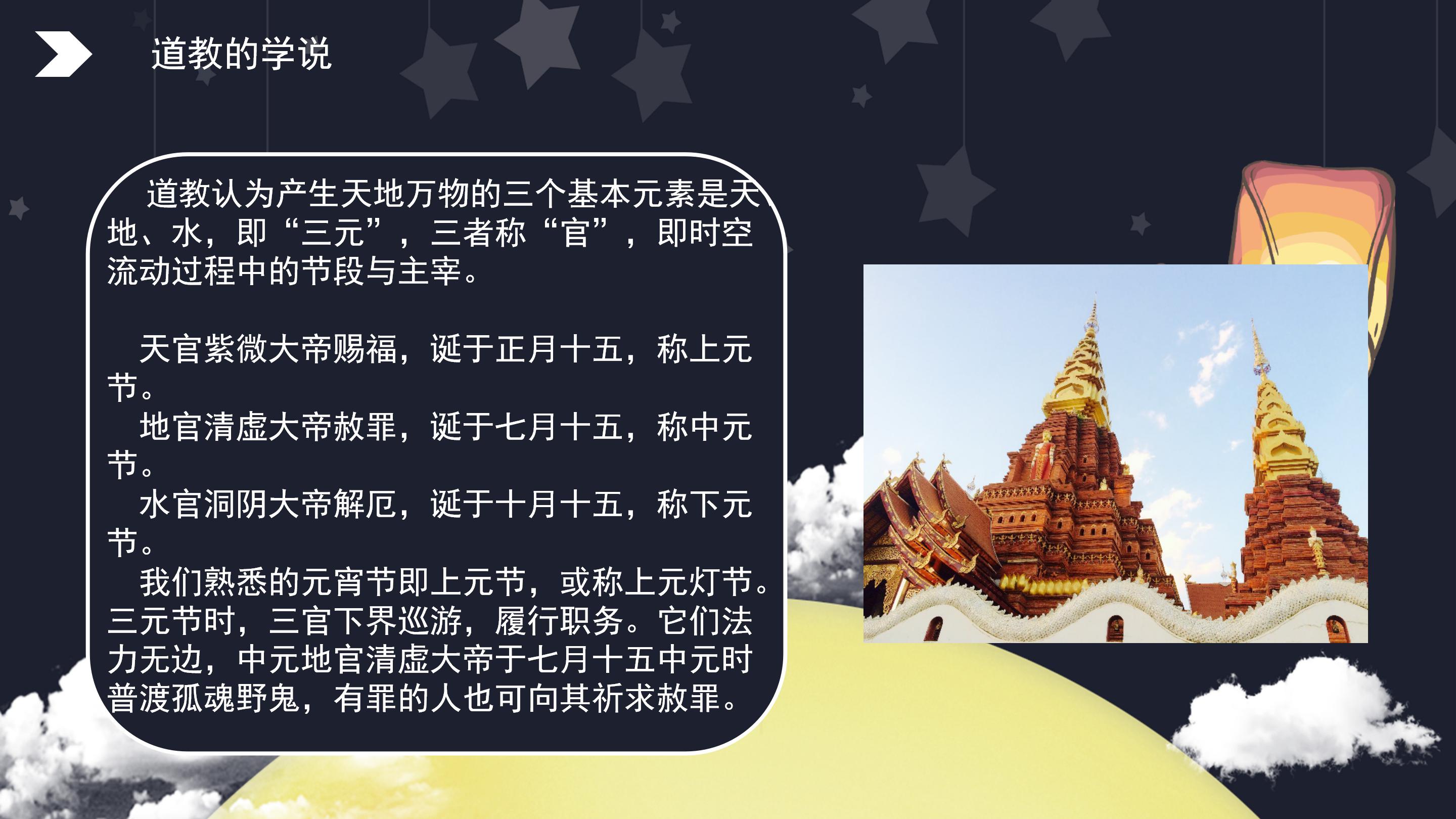 创意卡通手绘风格中元节文化宣传PPT模板